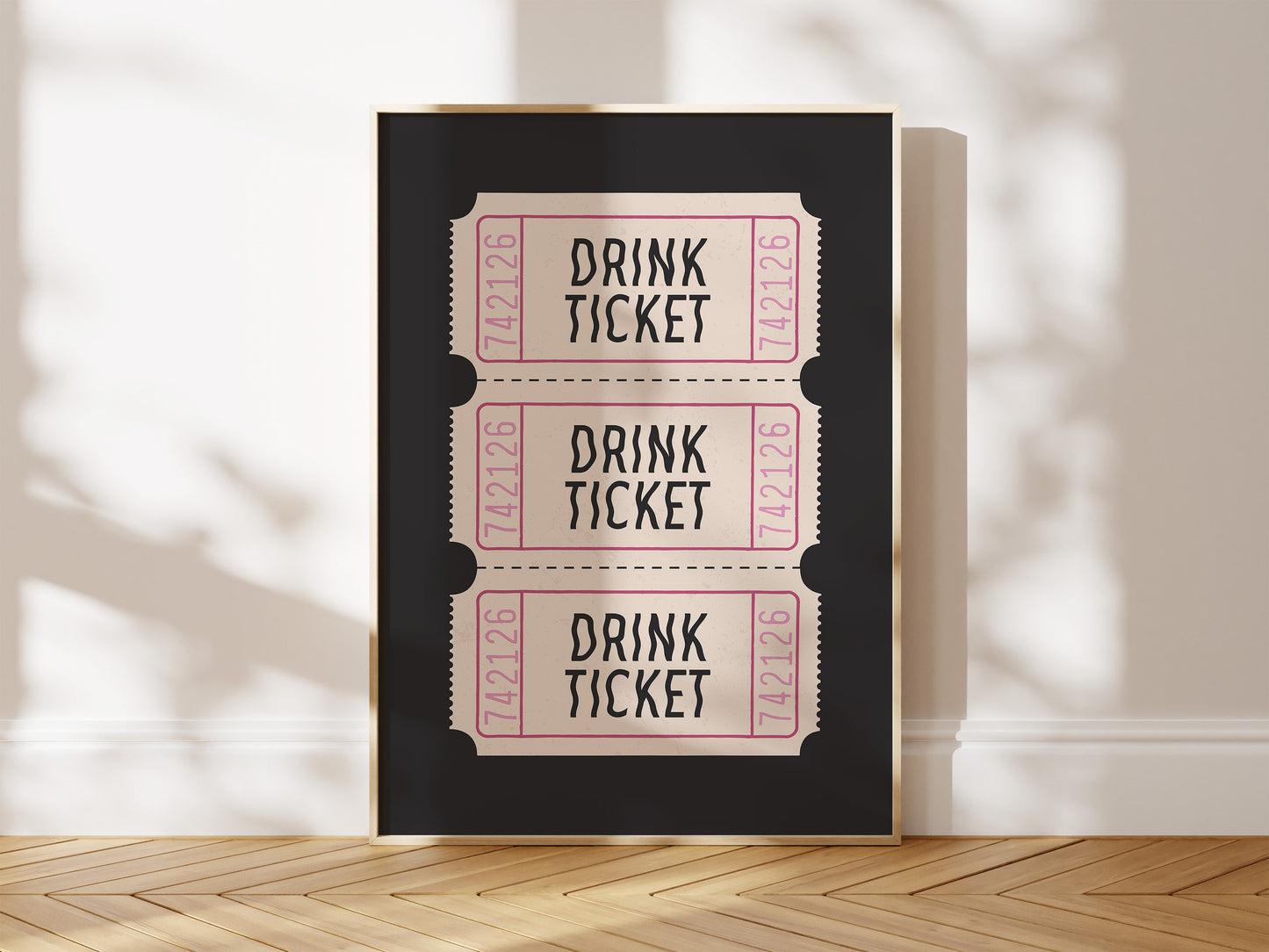 Retro Drink Ticket Stub