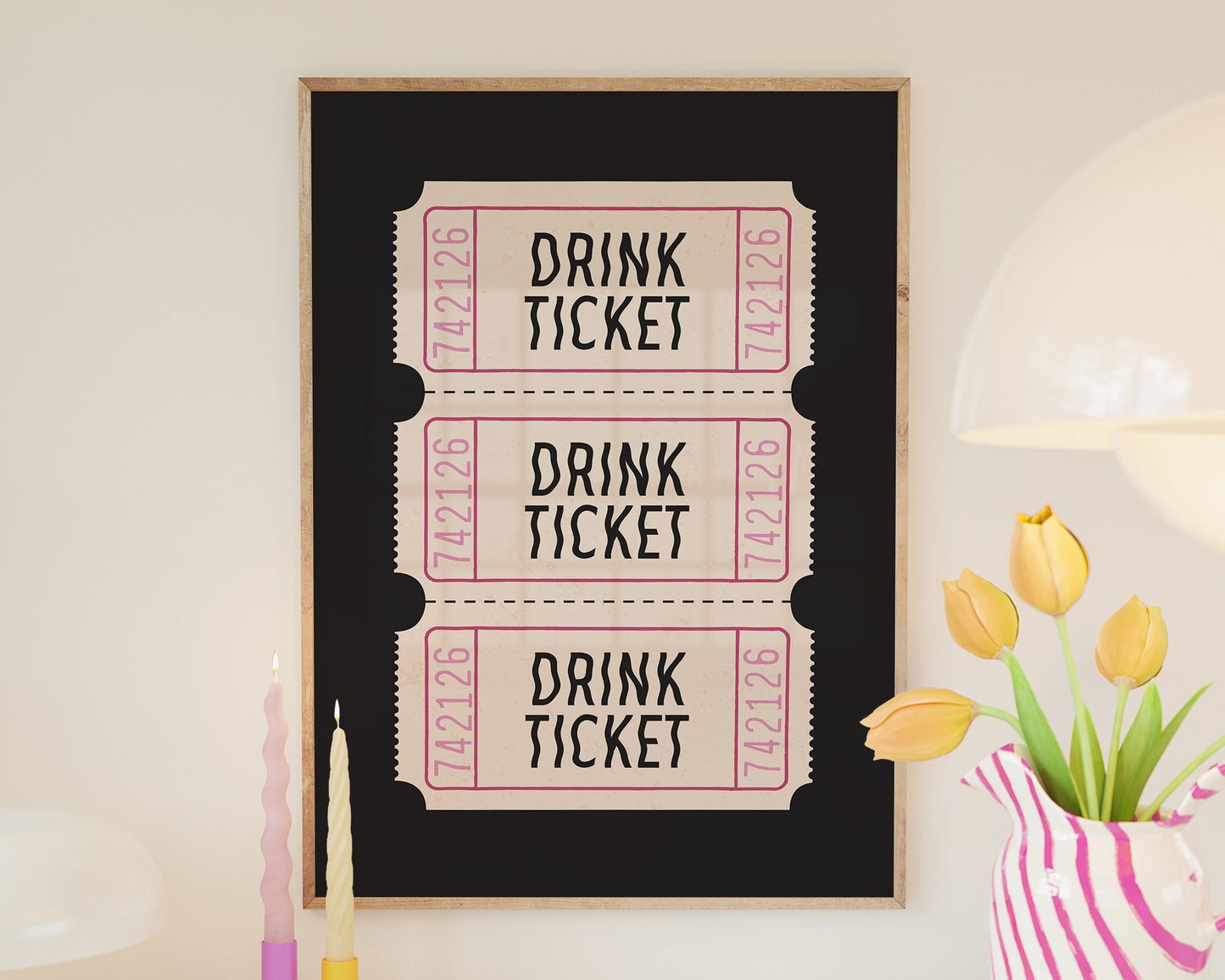 Retro Drink Ticket Stub