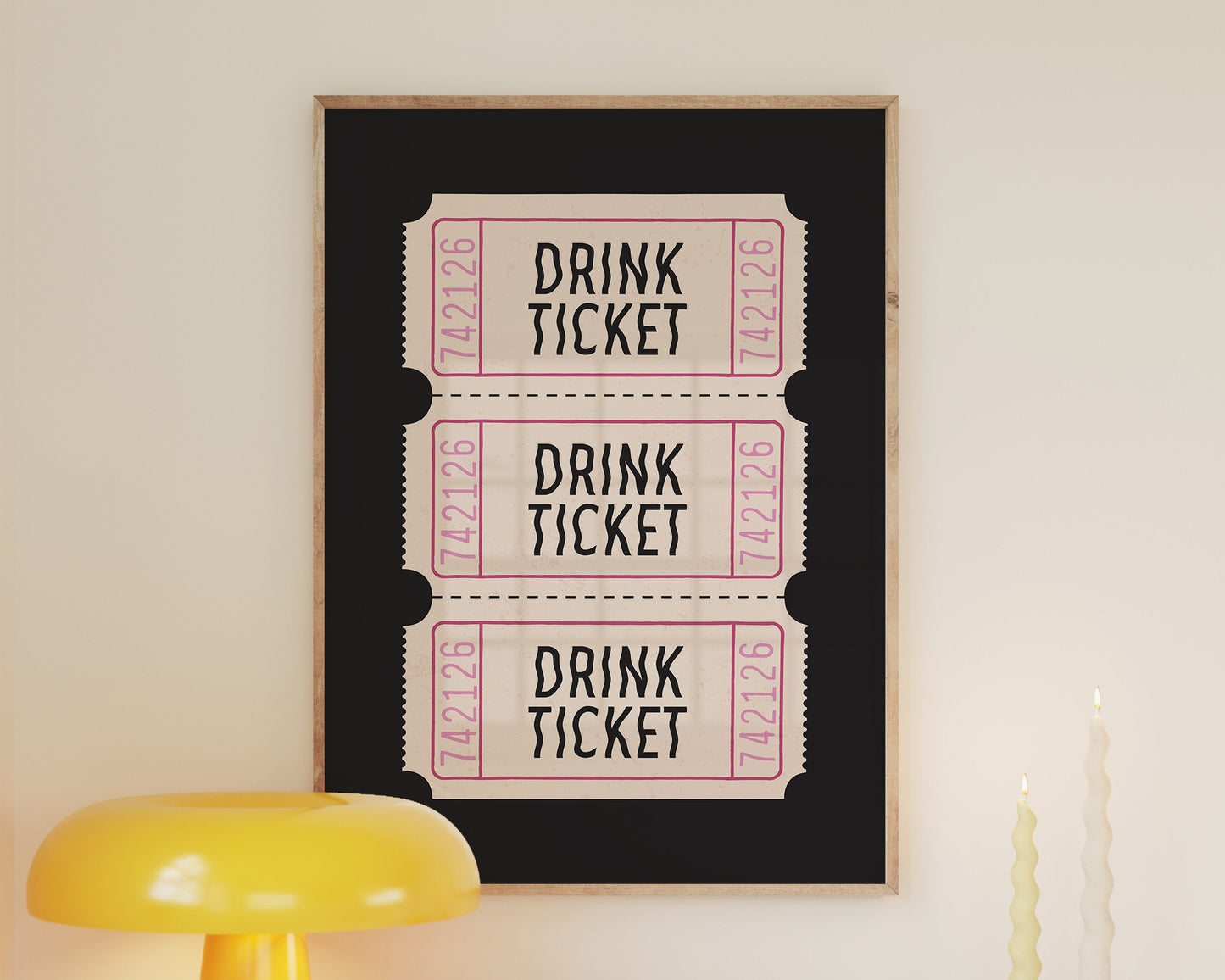 Retro Drink Ticket Stub