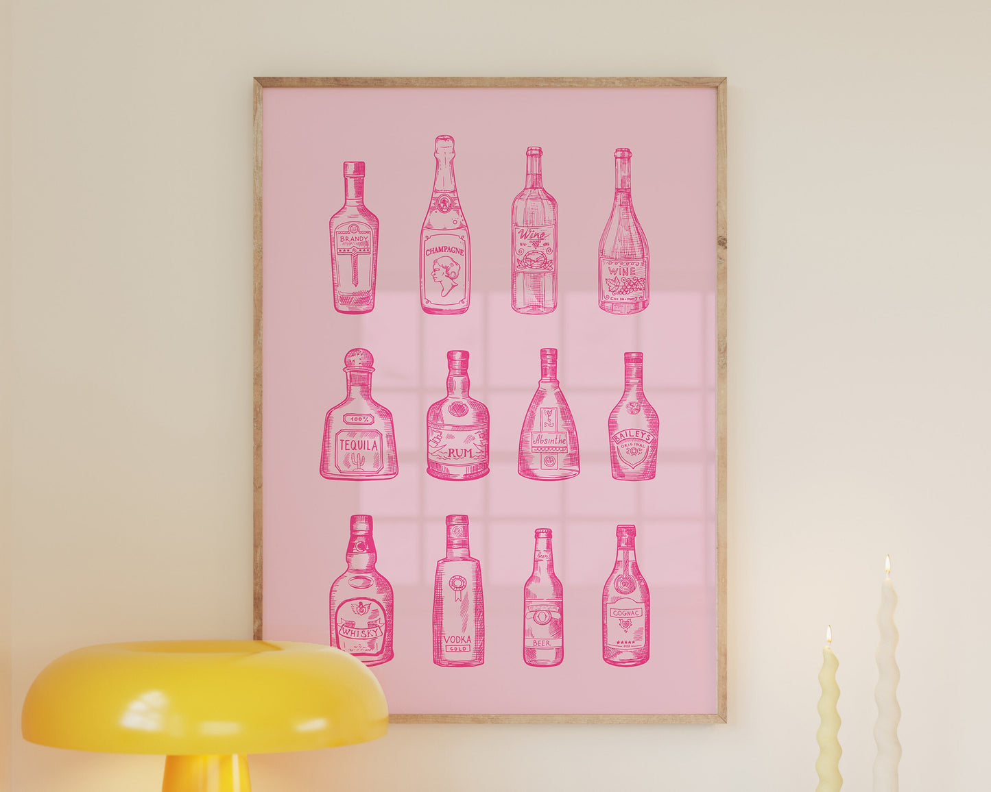 Pink Alcohol Bottles