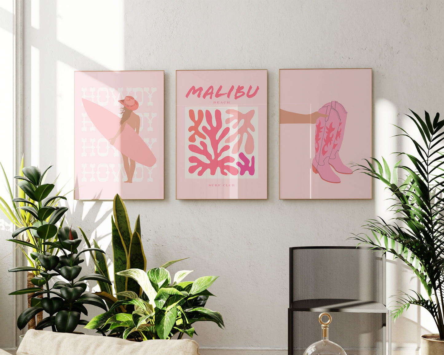 Coastal Cowgirl Wall Art Set