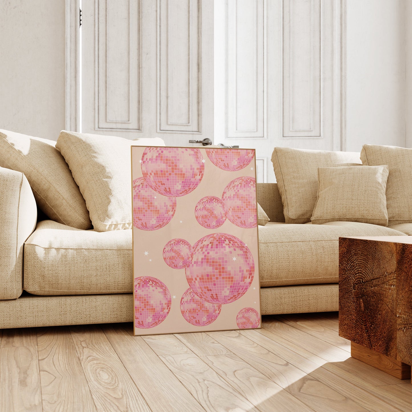 Pink and Orange Wall Art Set