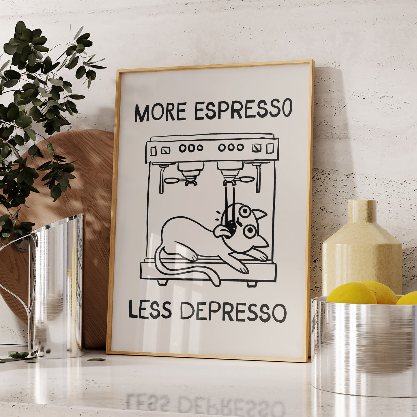 More Espresso Less Depresso Funny Cat Cafe