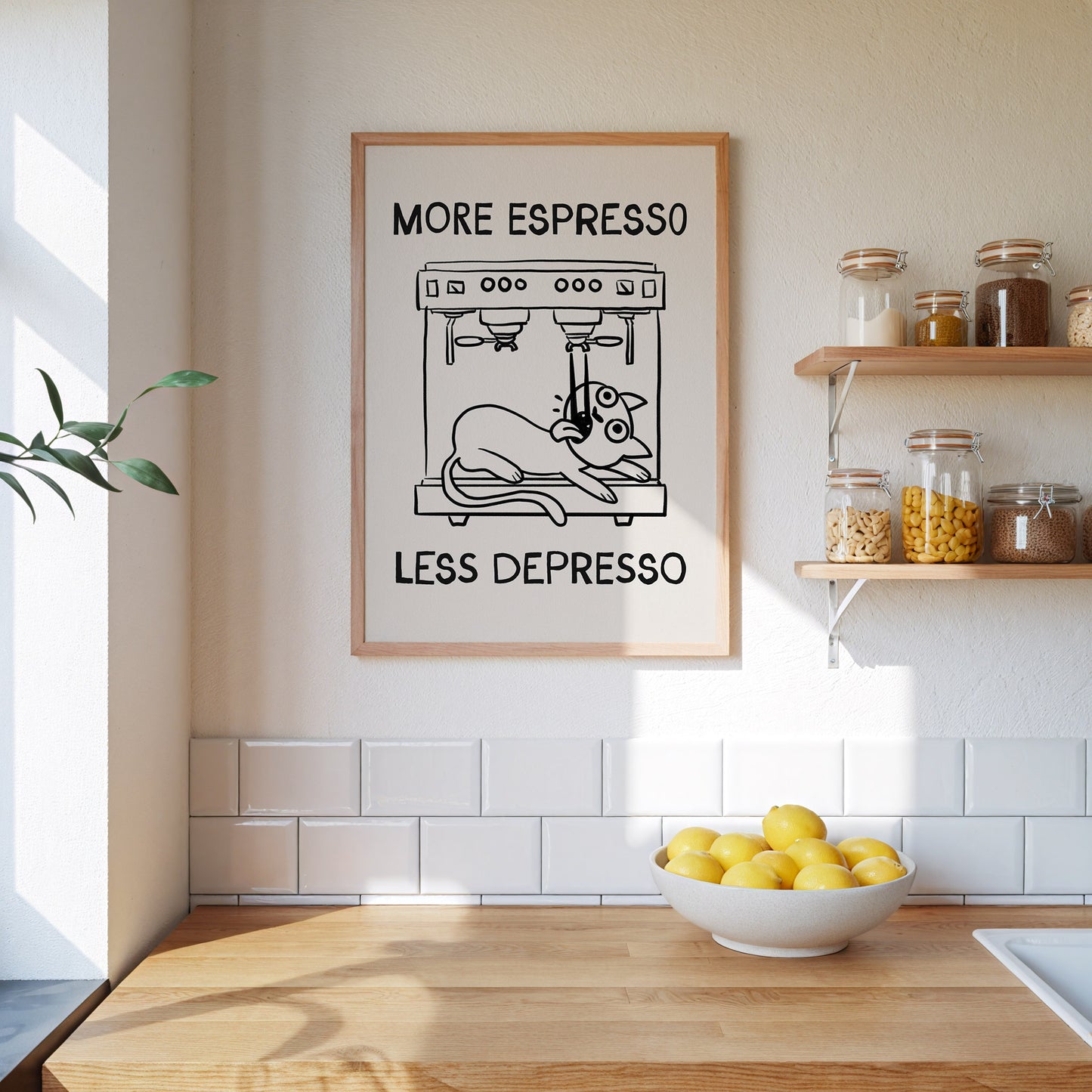 More Espresso Less Depresso Funny Cat Cafe