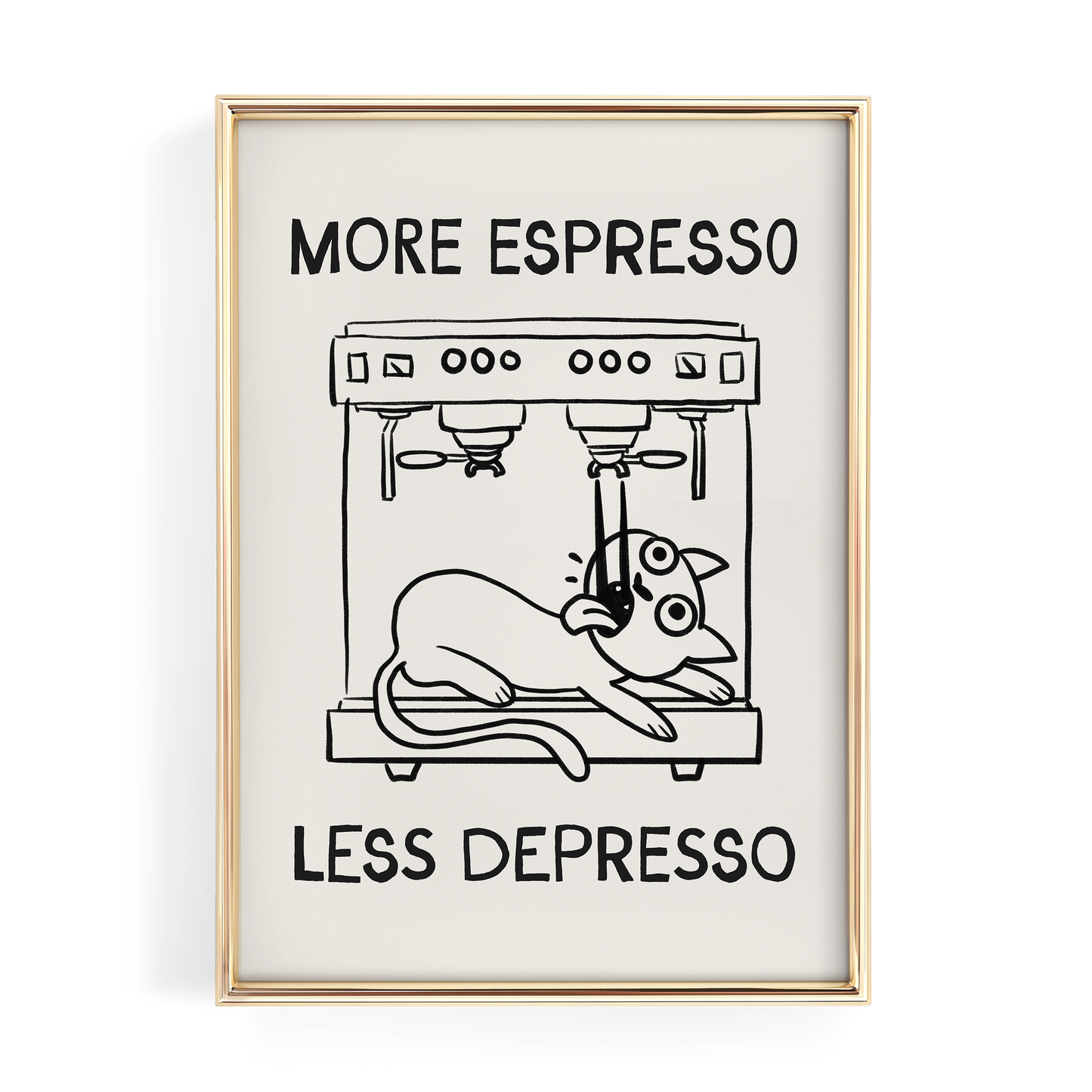 More Espresso Less Depresso Funny Cat Cafe