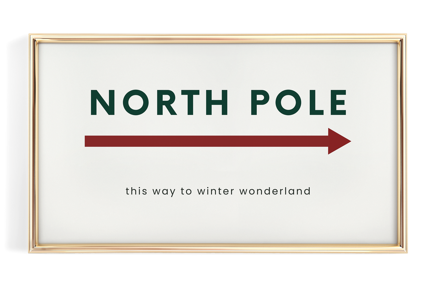 North Pole This Way Sign