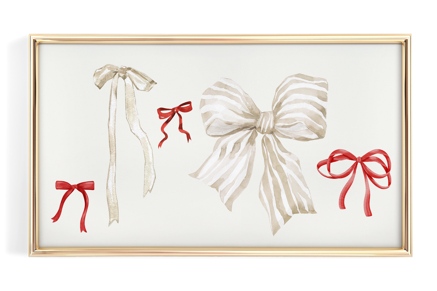 Red and Cream Coquette Bows