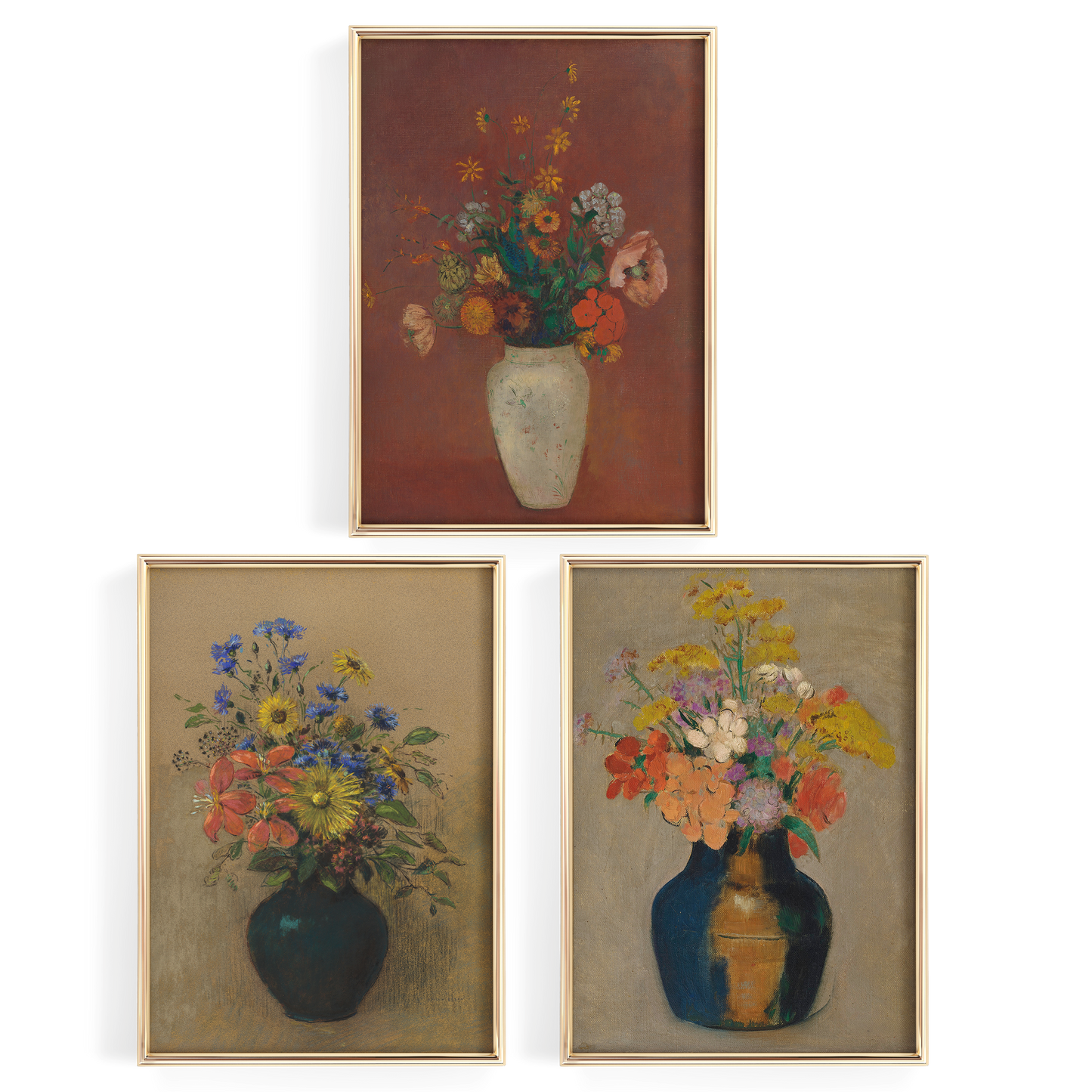 Redon Autumn Flower Prints Set