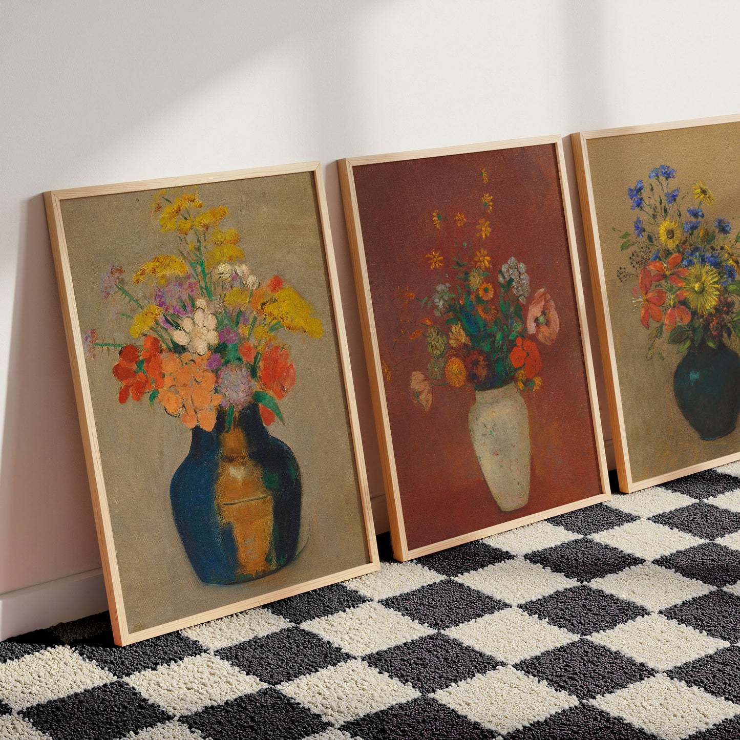 Redon Autumn Flower Prints Set
