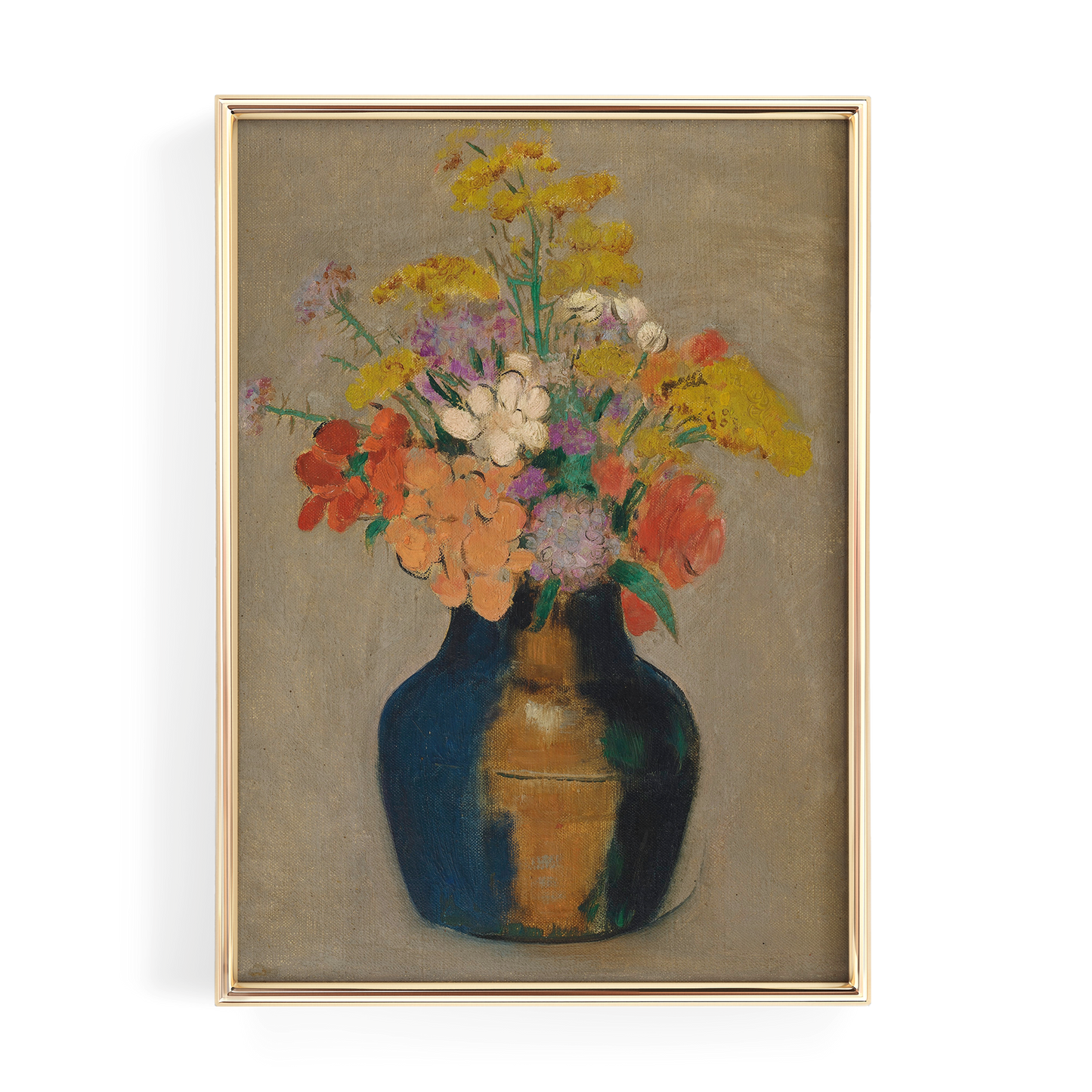 Flowers in Blue Vase