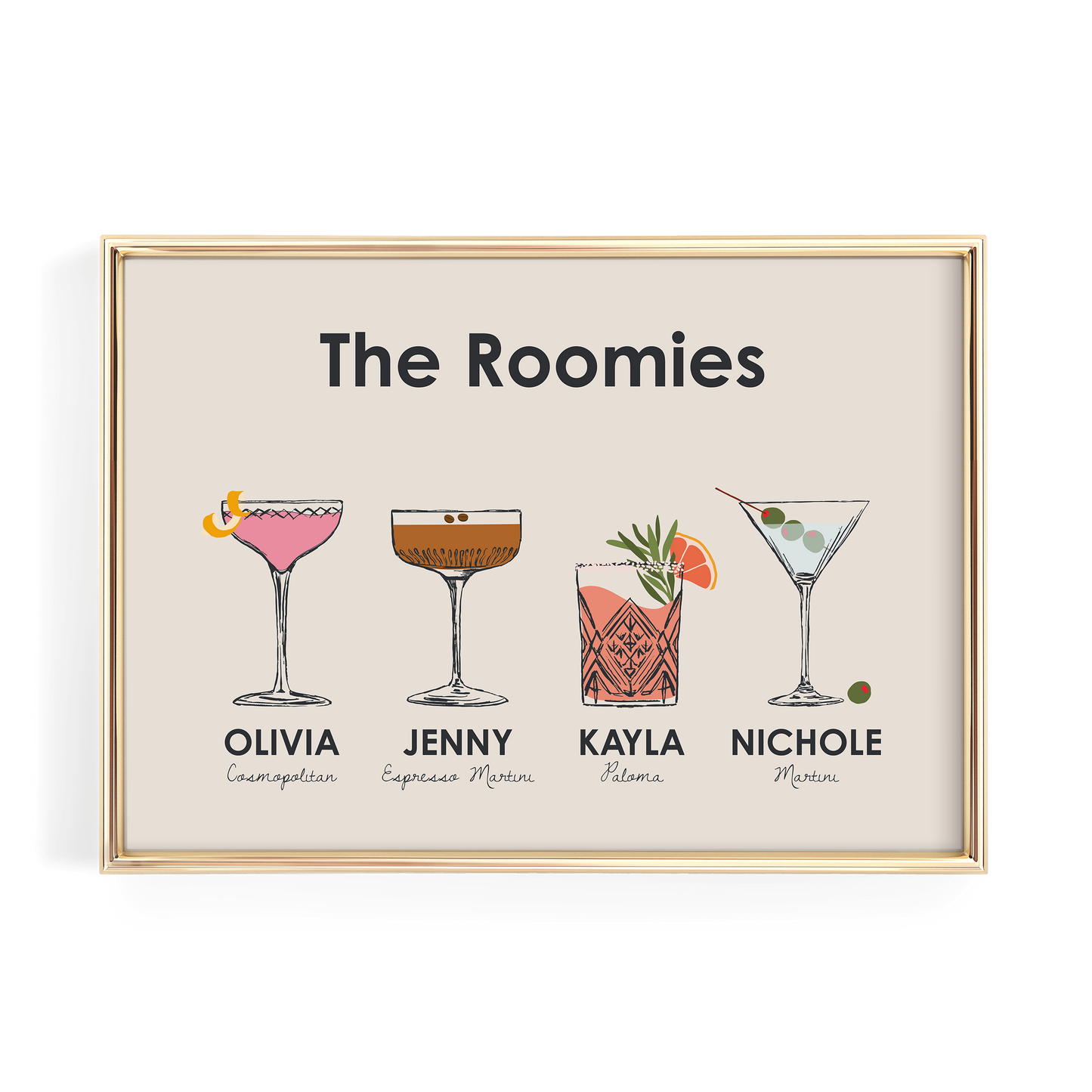 The Roomies Cocktail Drink Print