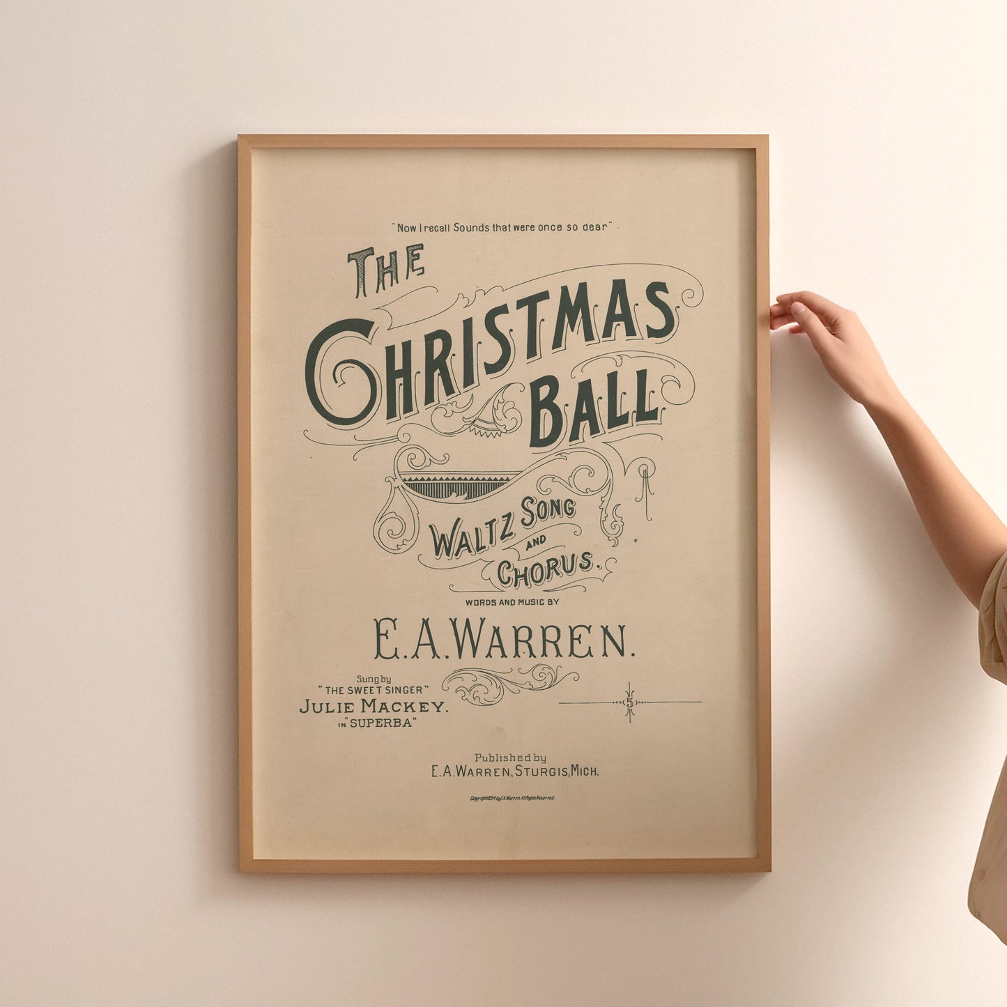 Vintage Christmas Ball Print