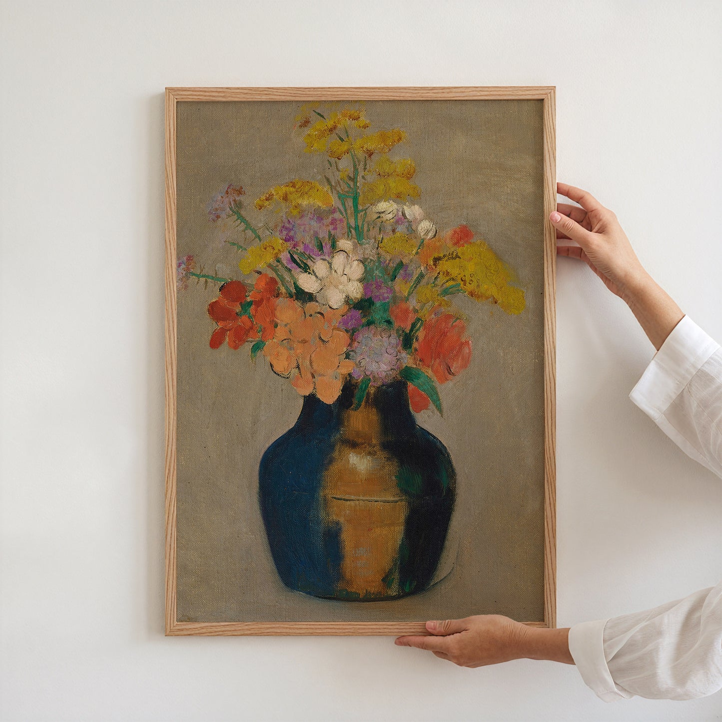 Flowers in Blue Vase