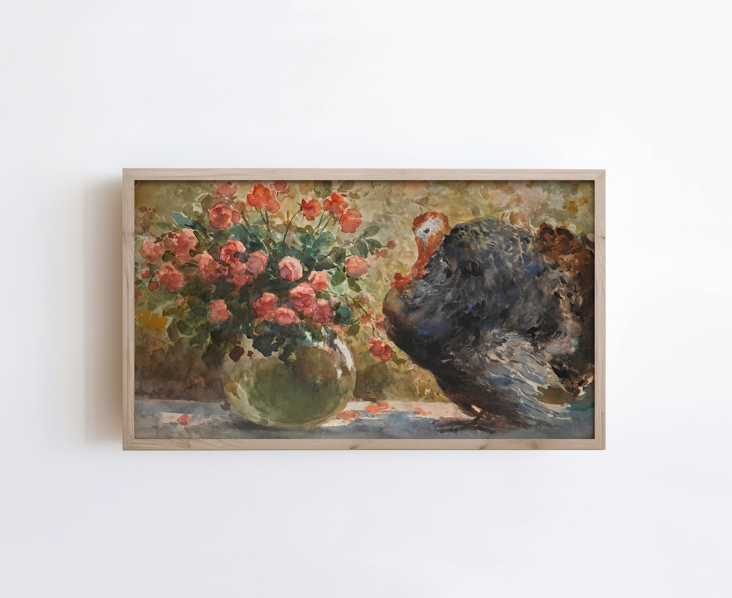 Turkey with Flowers Painting