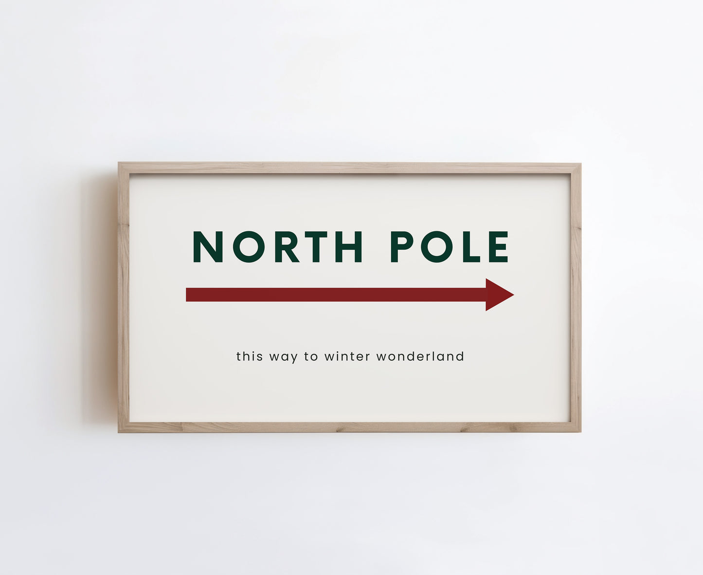 North Pole This Way Sign