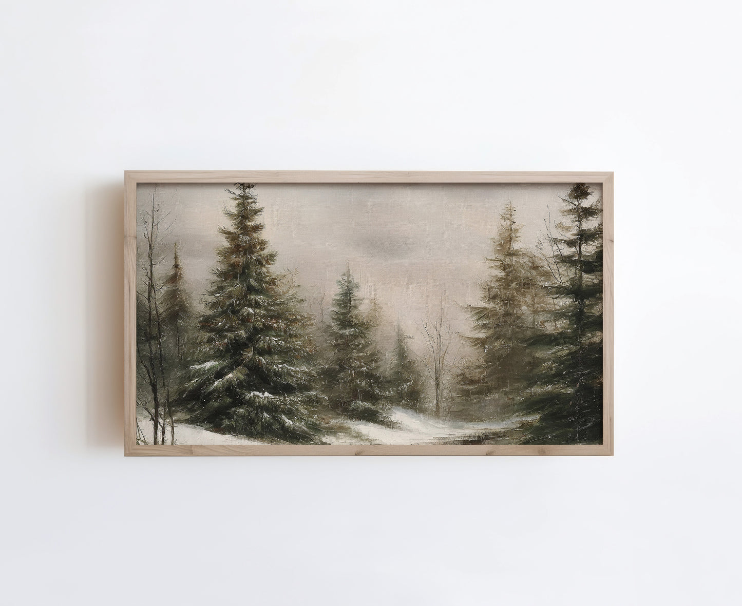 Snowy Forest Trees Landscape
