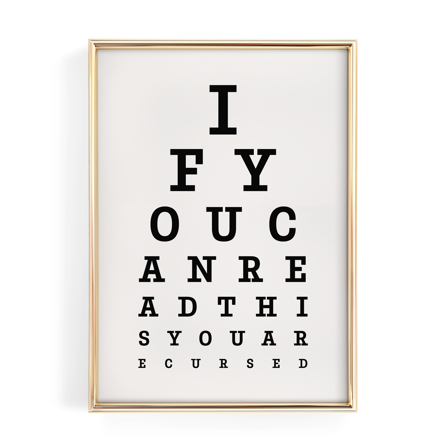 You Are Cursed Eye Chart