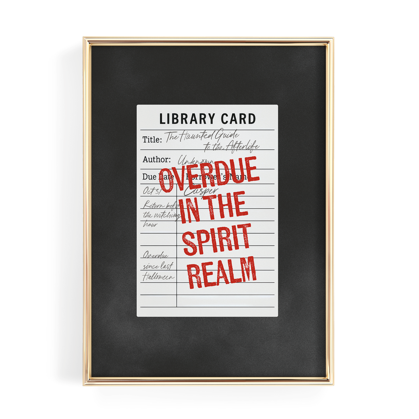 Haunted Library Card