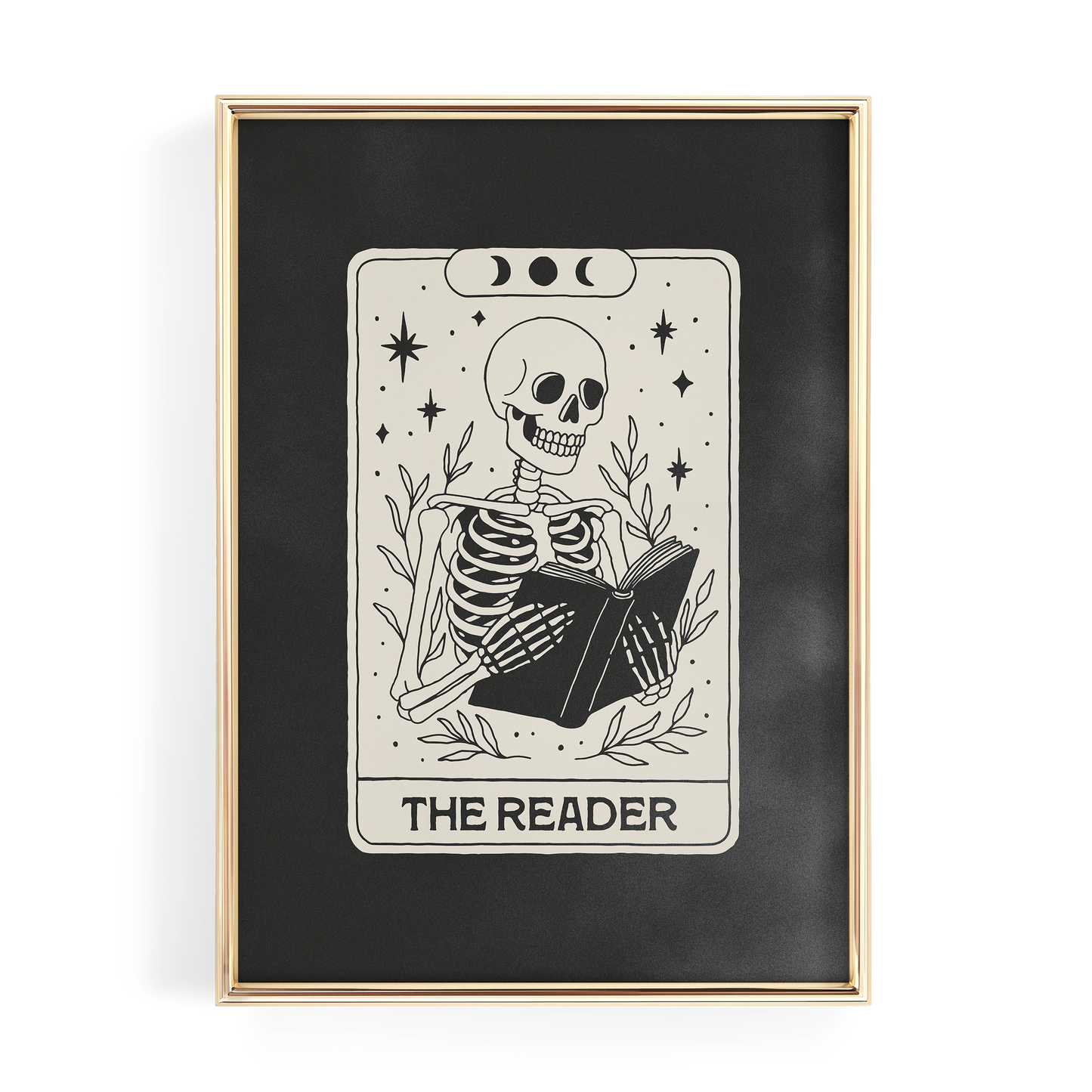 Skeleton Reader Tarot Card