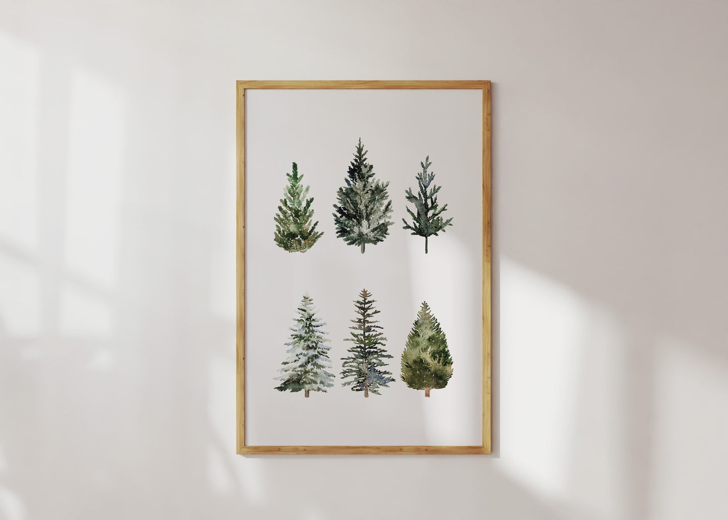 Watercolor Pine Trees