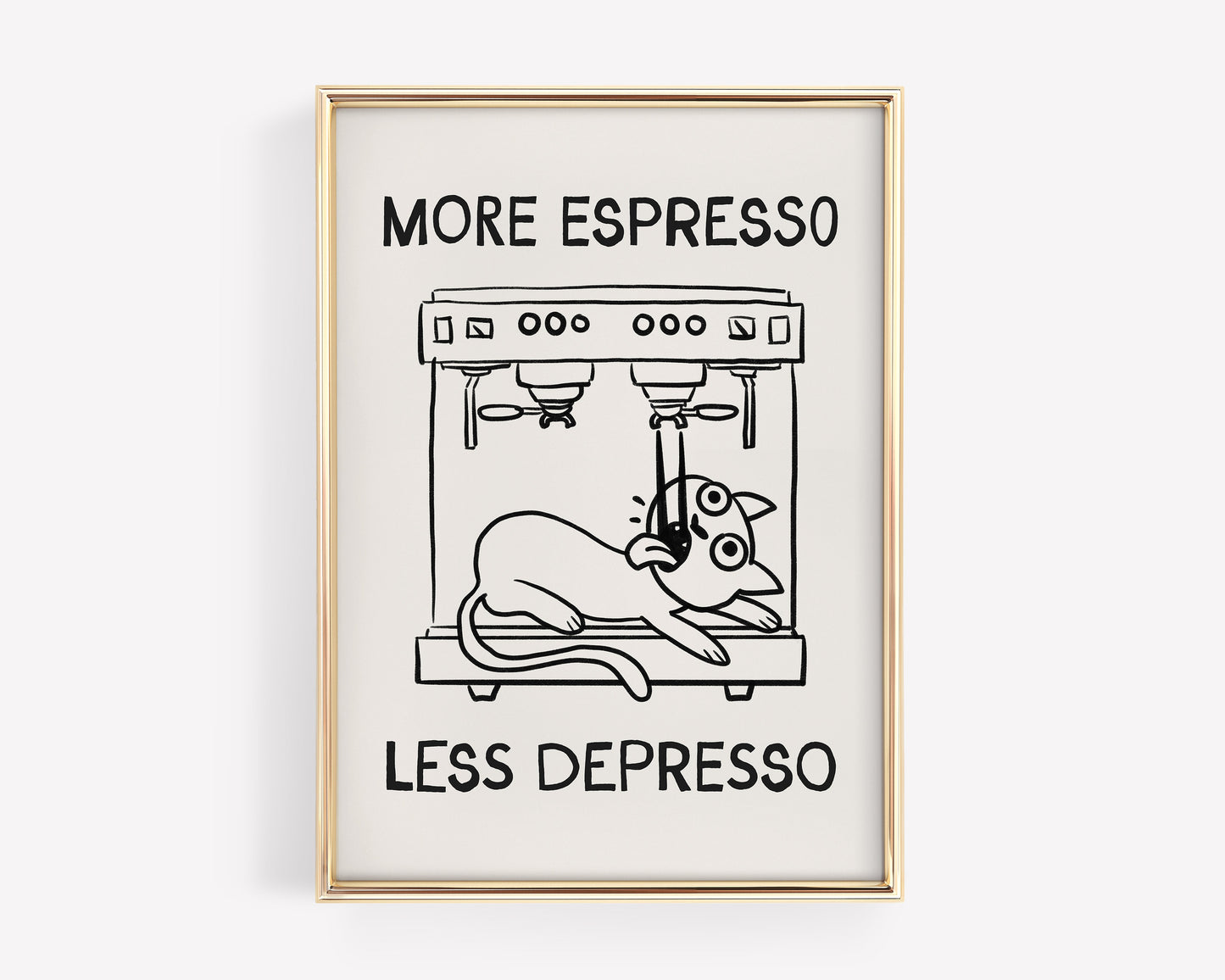 More Espresso Less Depresso Funny Cat Cafe