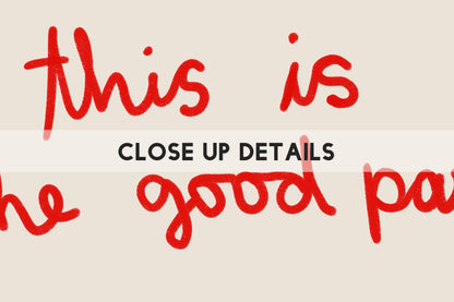 This Is The Good Part Fortune | Red Wall Art Print | Motivational Quote Poster | Minimalist Typography