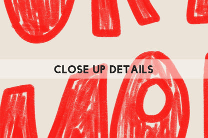 More Amore Wall Art | Red Typography Print | Romantic Bedroom Art