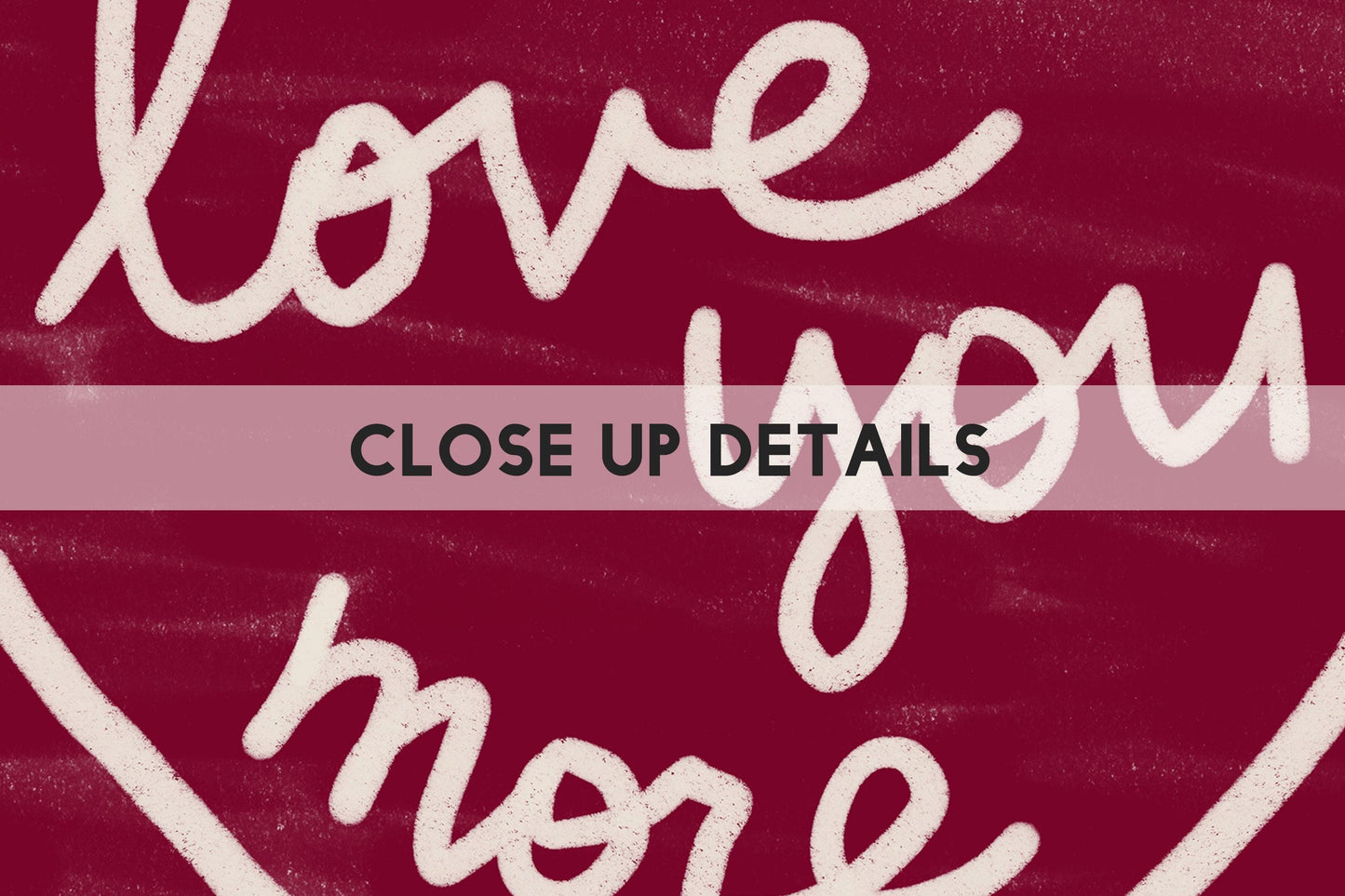 Love You More Print | Burgundy Romantic Wall Art | Cozy Bedroom Decor