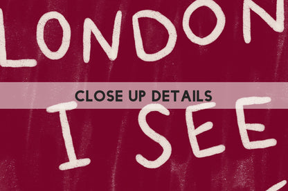 I See London I See France Burgundy Print | Funny Bathroom Wall Art Decor | Playful Cheeky Quote