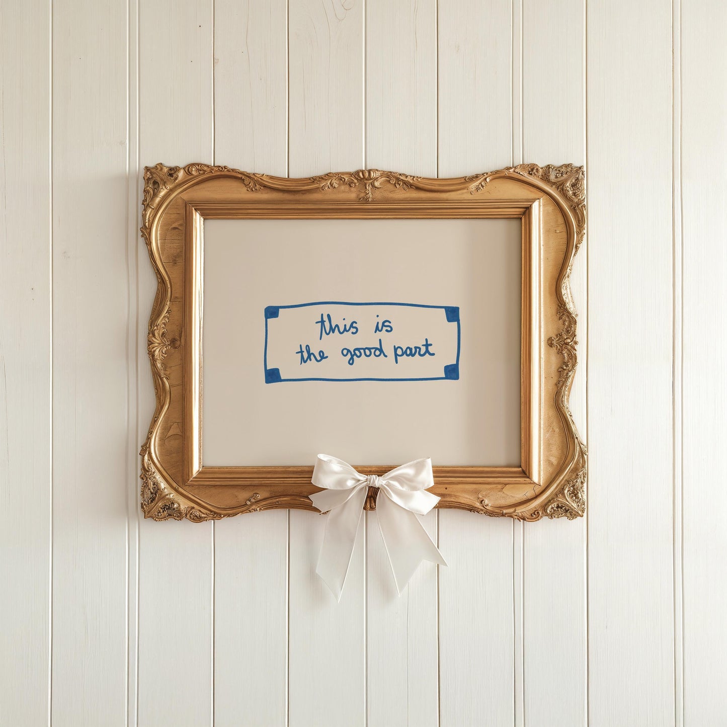 This Is The Good Part Fortune | Blue Wall Art Print | Typography Wall Art | Motivational Quote