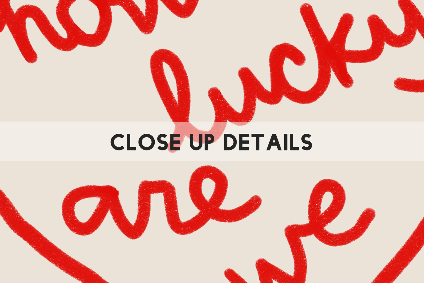 How Lucky Are We Red Heart Print | Love Wall Art | Romantic Quote | Cozy Bedroom Decor