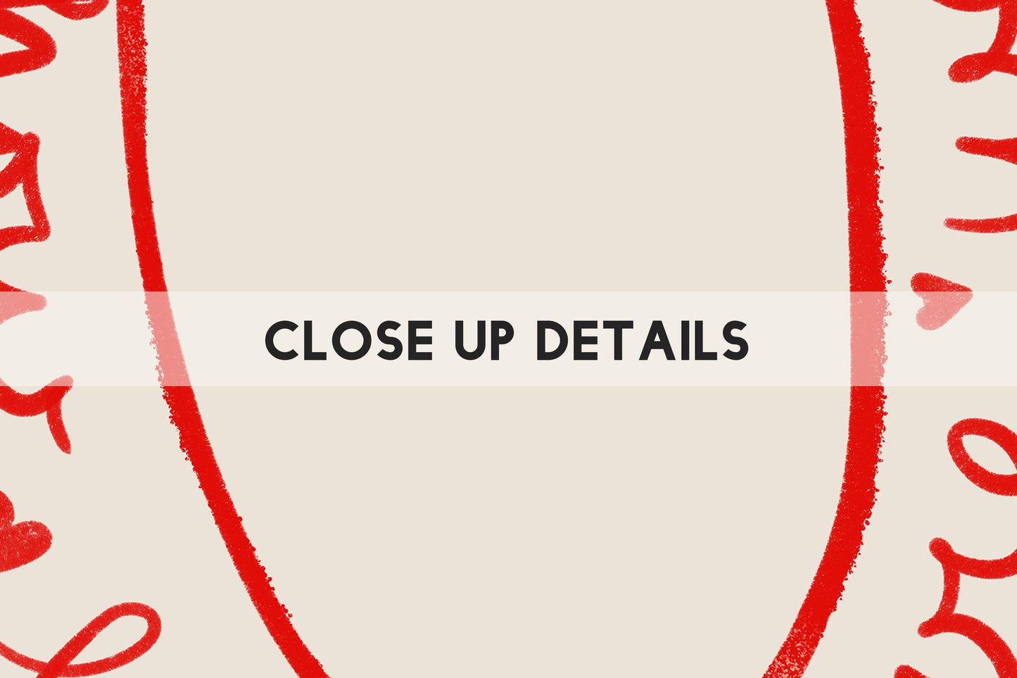 Lucky Quote Horseshoe Wall Art | Red Bedroom Decor | Romantic Print Illustration