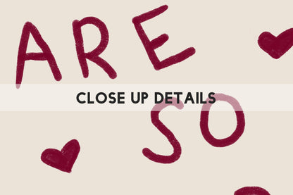 You Are So Loved Lace Print | Burgundy Boho Wall Art Quote | Kids Nursery Room Decor