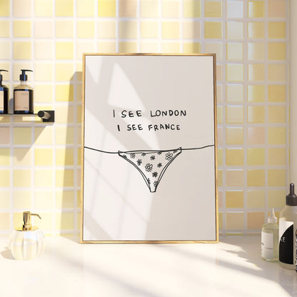 I See London I See France Bathroom Print