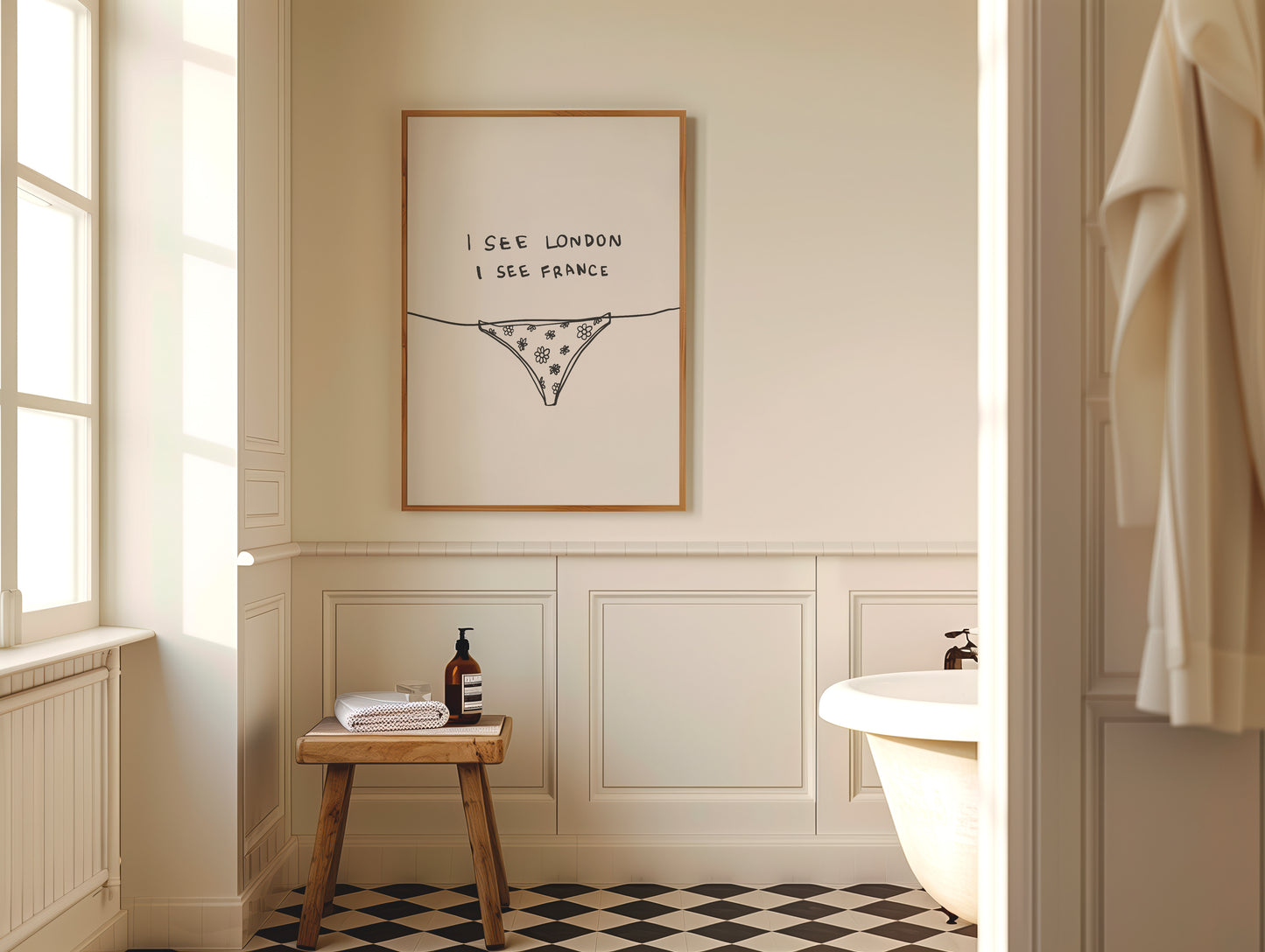 I See London I See France Bathroom Print
