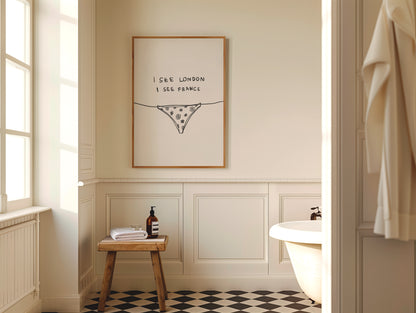 I See London I See France Bathroom Print