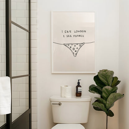 I See London I See France Bathroom Print