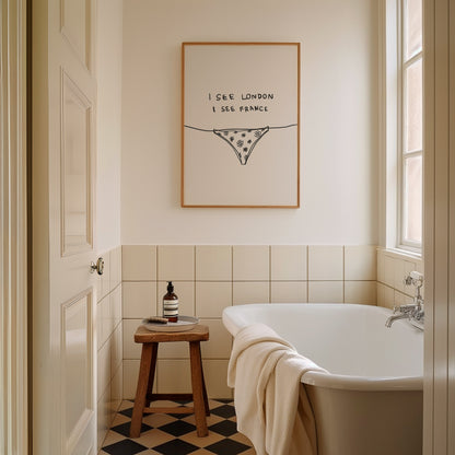 I See London I See France Bathroom Print