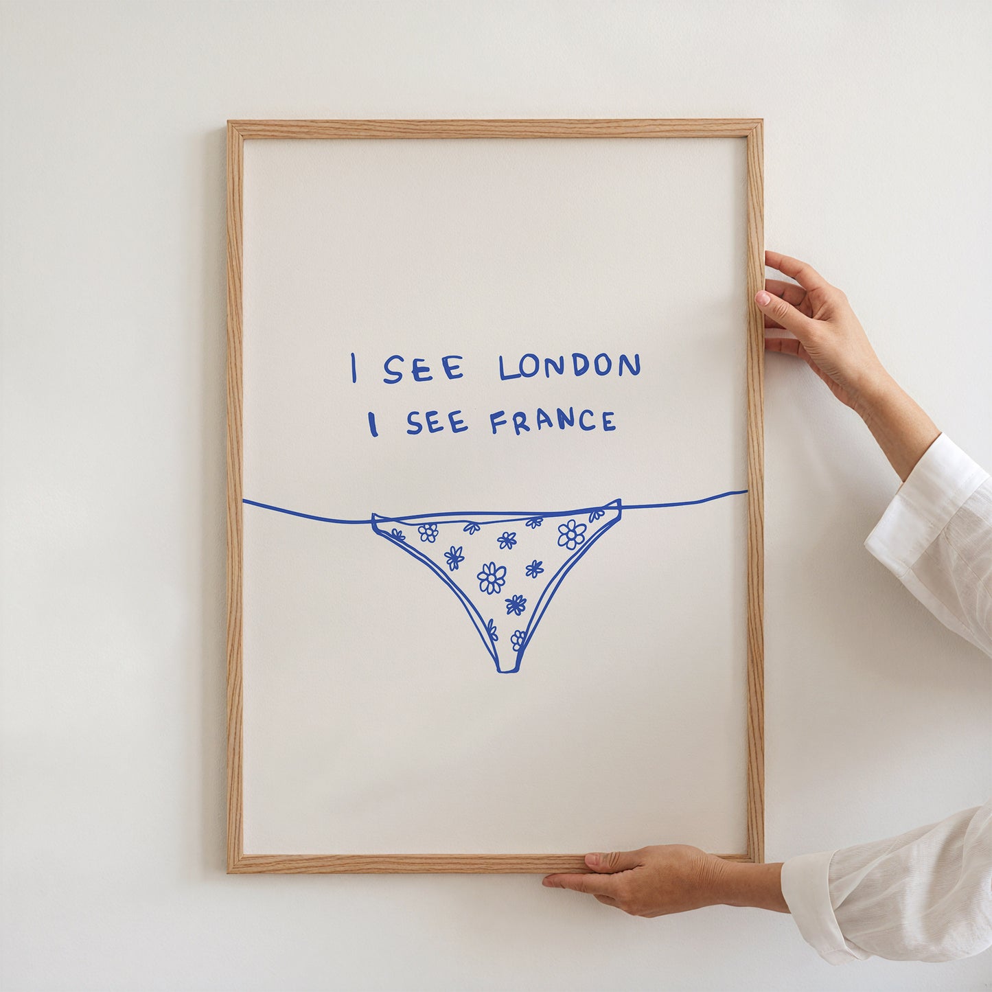Blue I See London I See France Bathroom Print
