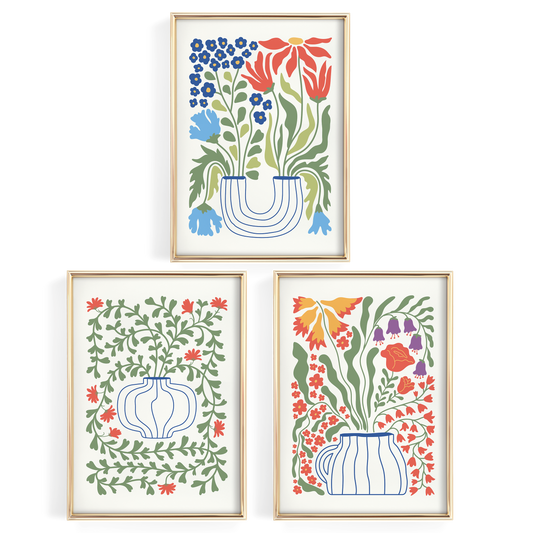 Botanical Floral Plant Set
