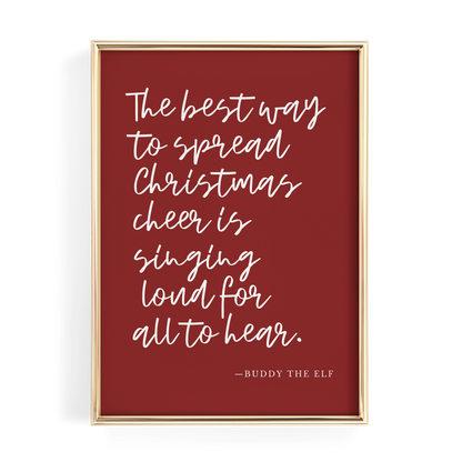 Red Buddy the Elf Quote