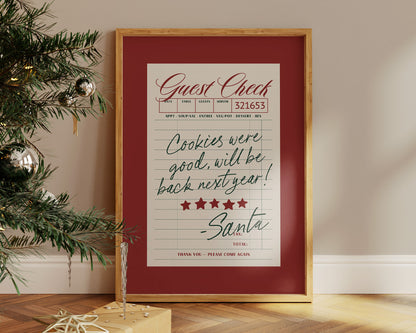 Santa Cookies Guest Check