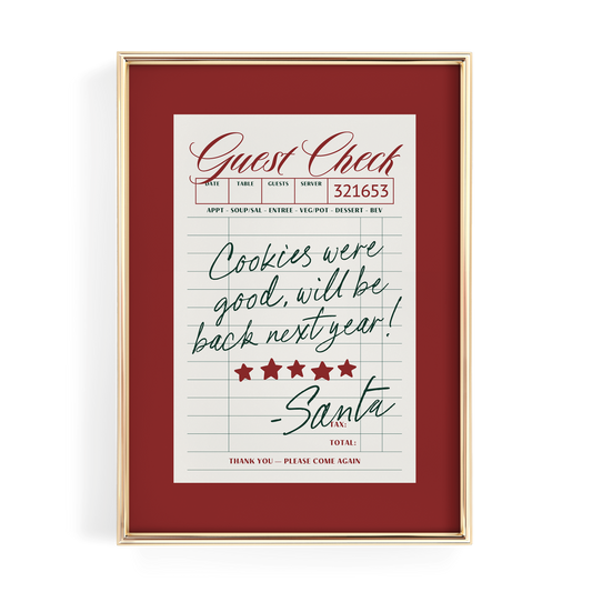 Santa Cookies Guest Check