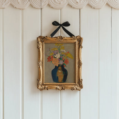 Flowers in Blue Vase