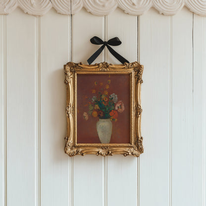 Flowers in White Vase