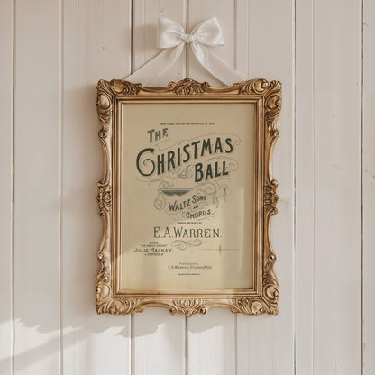 Vintage Christmas Ball Print