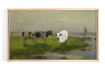 Cow Ghost Landscape Painting