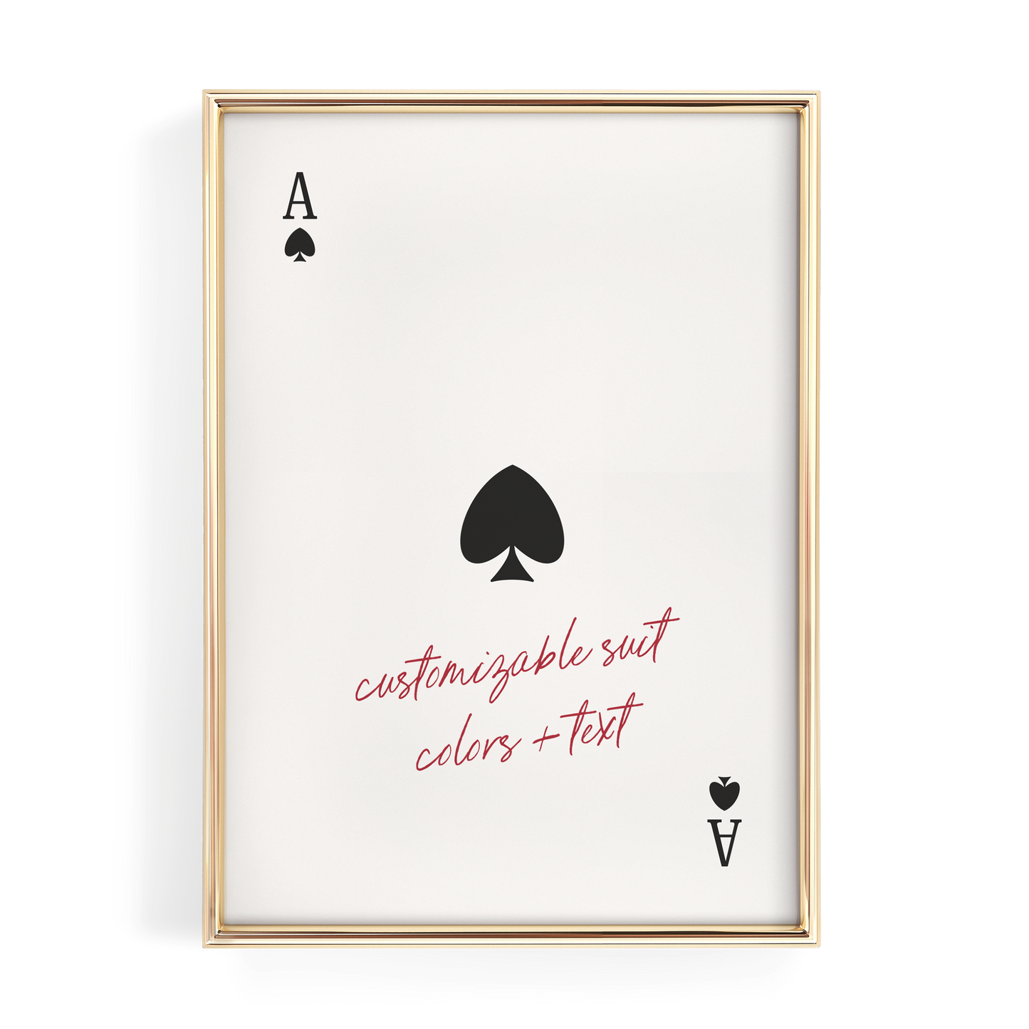 Custom Text Ace Playing Card