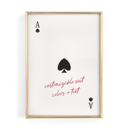 Custom Text Ace Playing Card