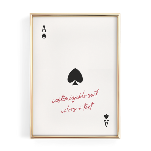 Custom Text Ace Playing Card